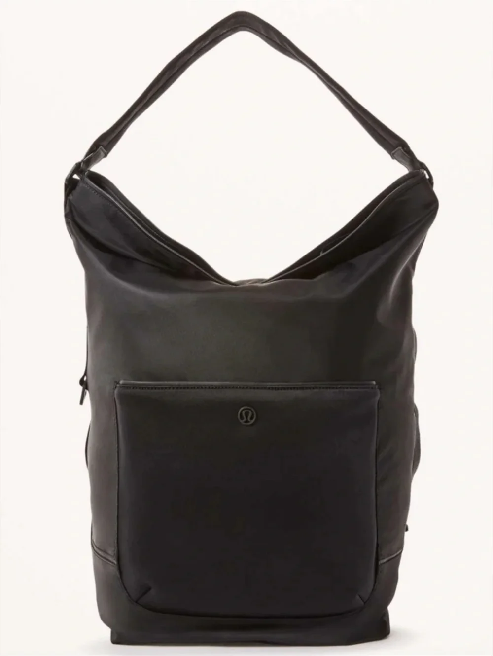 Lululemon Athletica All Set Hobo Bag Tote Black Travel Workout Minimalist Large